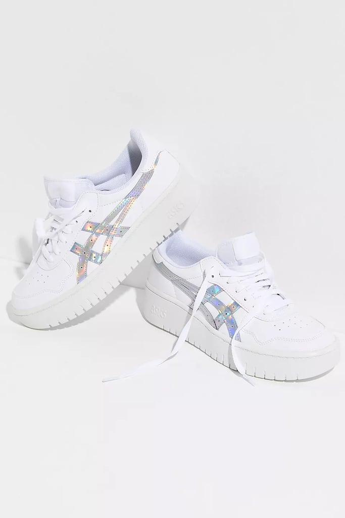 Iridescent Shimmer: Asics Japan Platform Sneakers