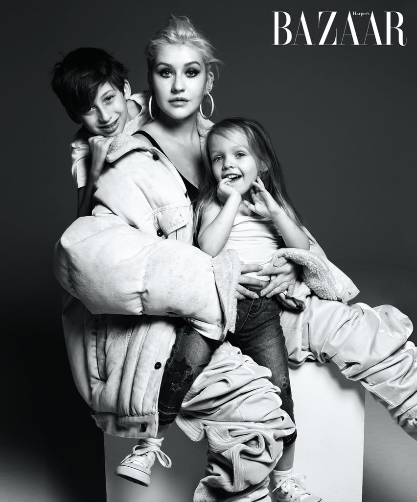 Christina Aguilera With Her Son Max and Daughter Summer