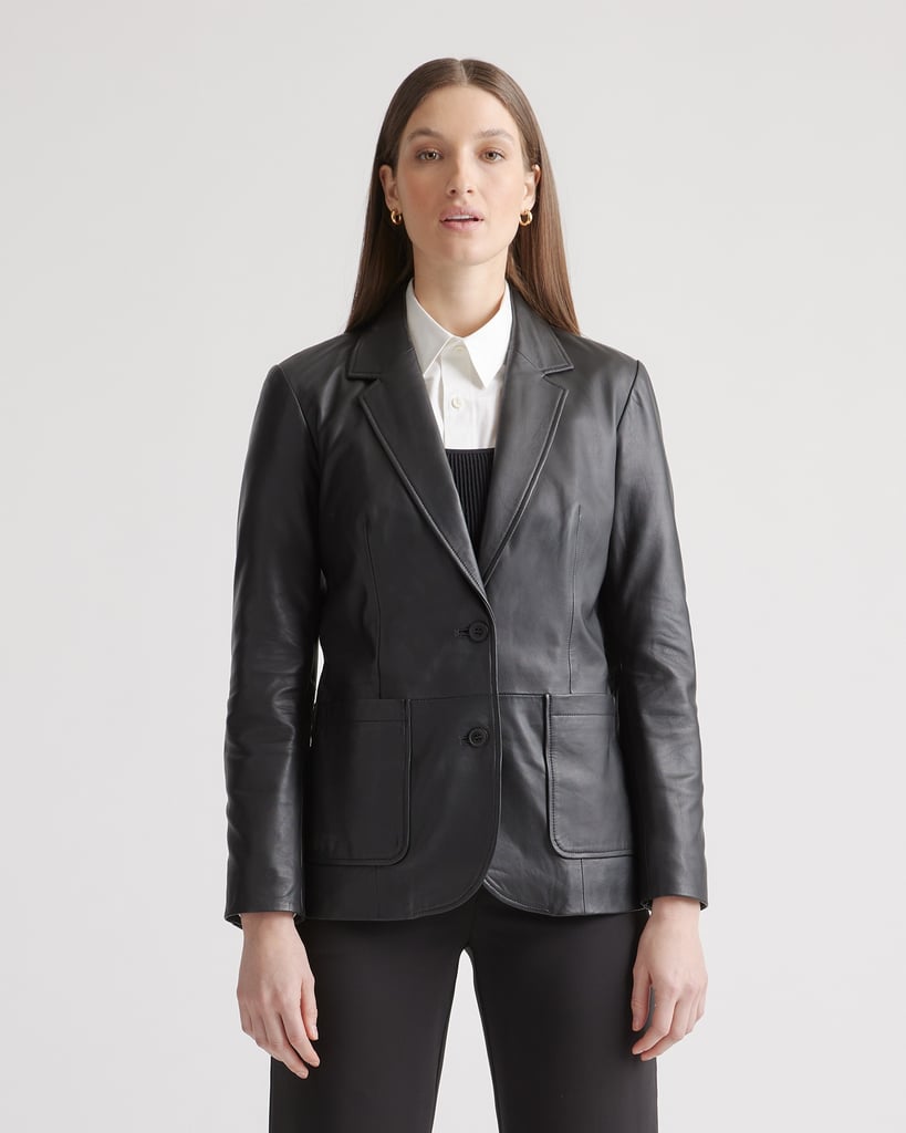 Quince 100% Leather Blazer