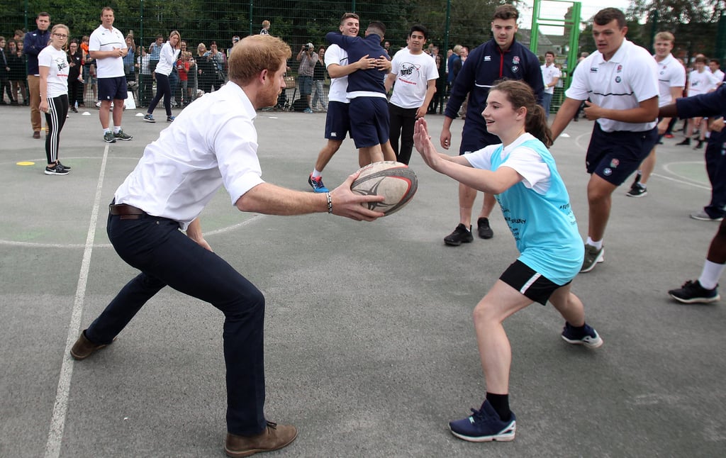 Prince Harry Visits RFU Community Rugby Programme June 2016