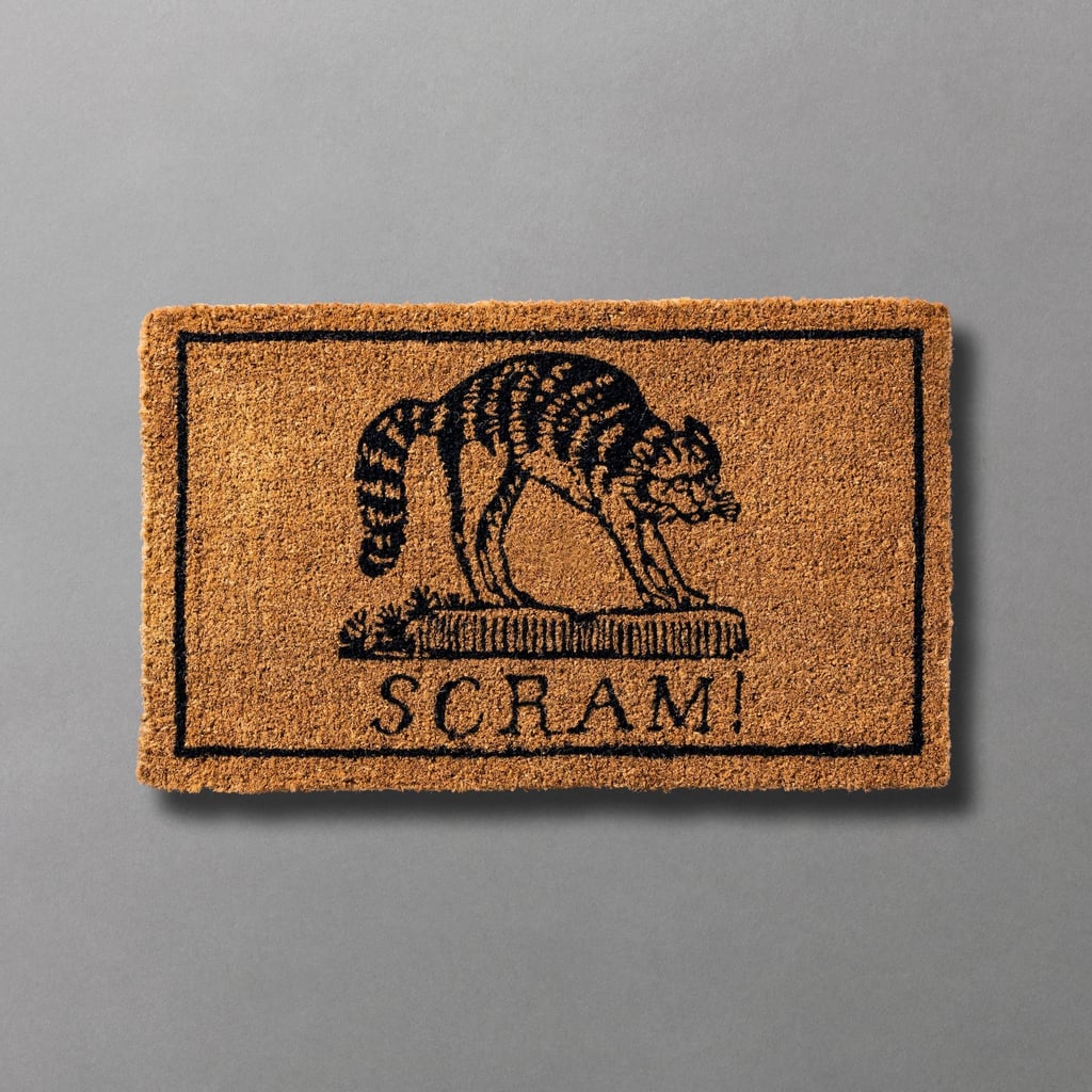 John Derian for Threshold Scaredy Cat Handwoven Scram Door Mat