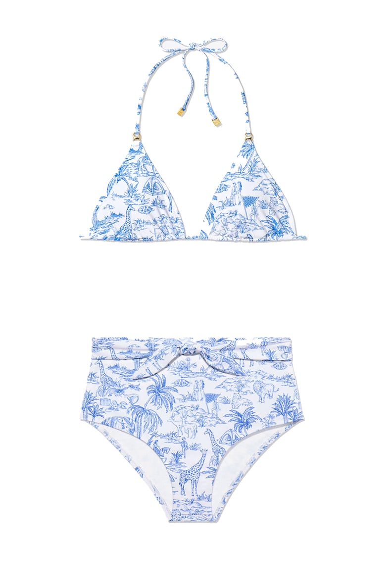 Tory Burch Gemini Link Printed String Top and Printed High-Waisted Bottom