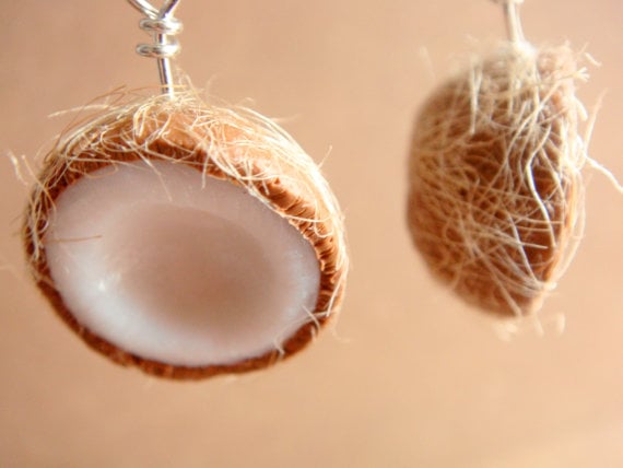 OMG! These coconut earrings are to die for. 
Coconut earrings ($17)
