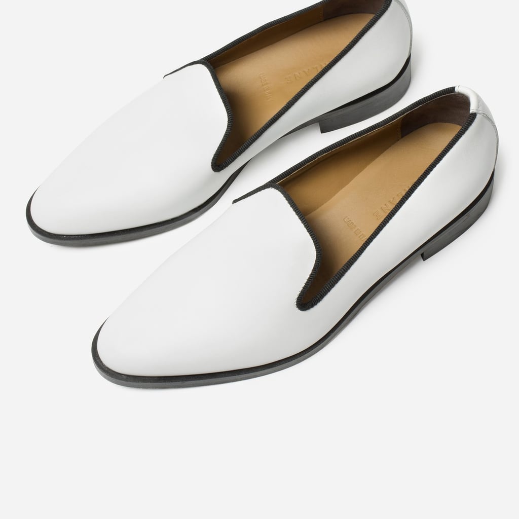 "Just watch how these sleek white Everlane Loafers ($160) perk up your outfits on even the dreariest Winter days." — HWM