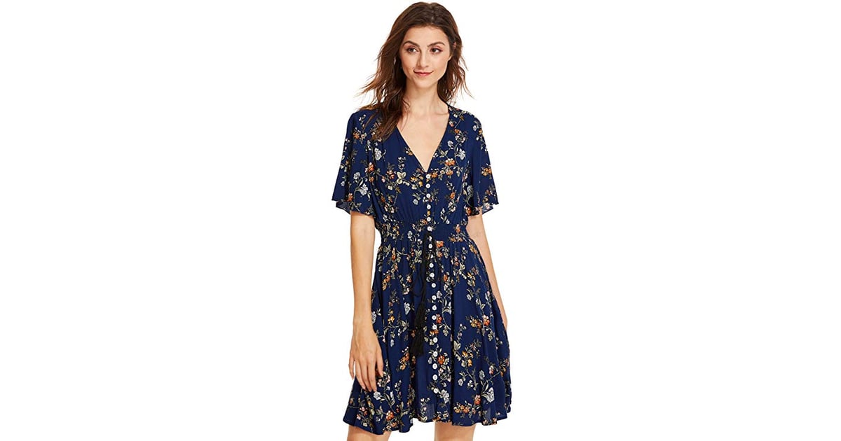 Amaranth wrap dress in moonless floral hotsell