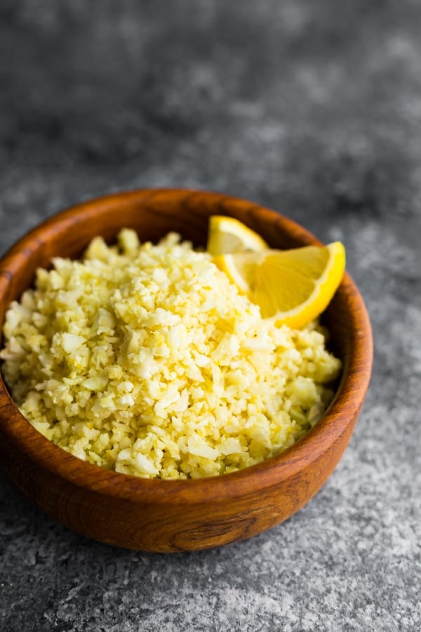 Lemon Garlic Cauliflower Rice