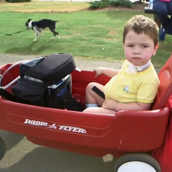 Grandfather Adapts Red Wagons For Sick Children