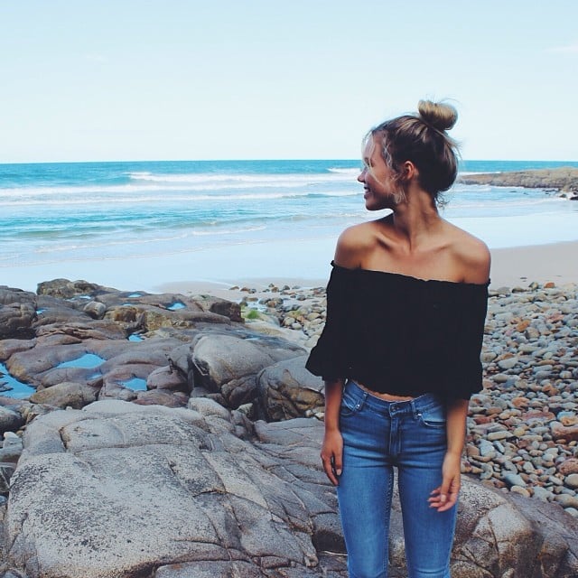 "NOT REAL LIFE - paid $ to promote both the jeans and top. More info on how instagramer's make a lot of $ on www.letsbegamechangers.com"
