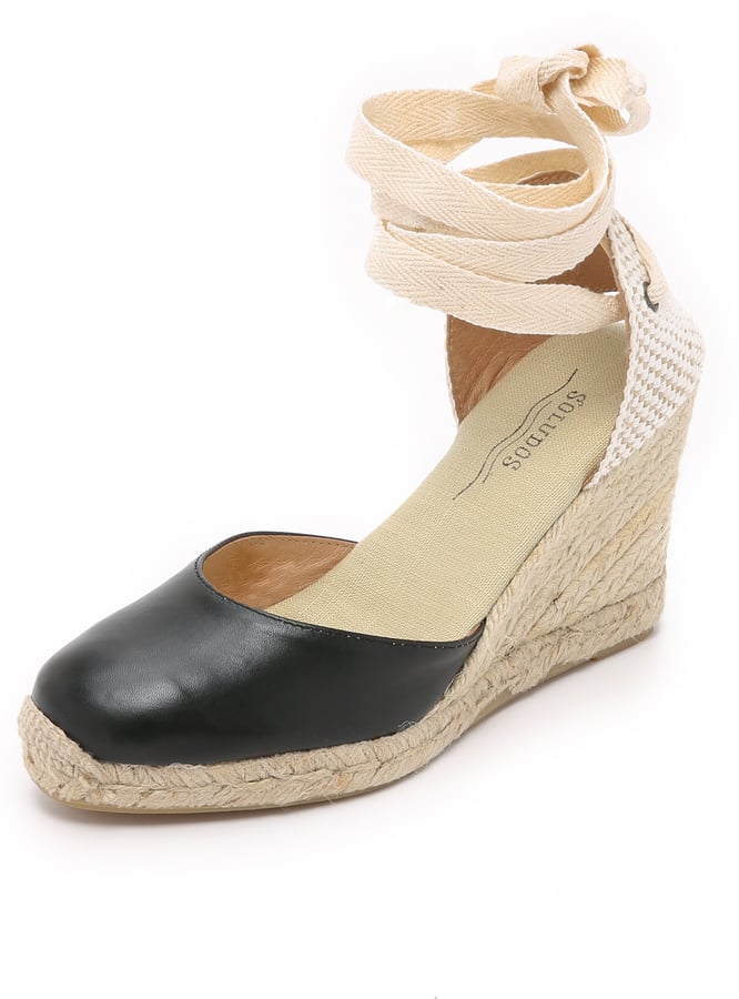 Soludos Leather Tall Wedge Espadrilles ($110)