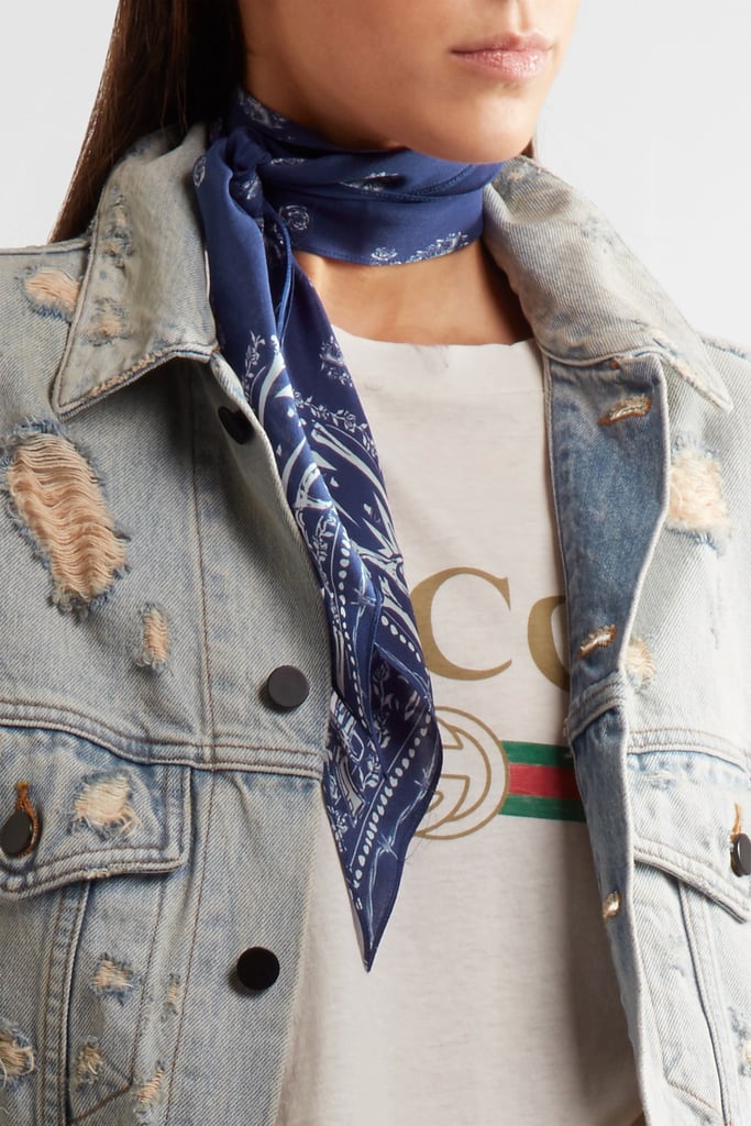 The Rockins — Guns 'n' Rockins Printed Silk Crepe De Chine Scarf ($145) that all the supermodels have.