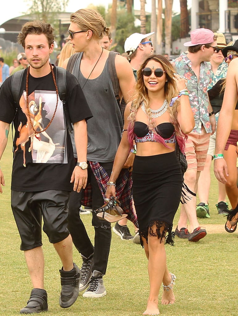 Vanessa Hudgens was on the move, as her boyfriend, Austin Butler, followed closely behind.