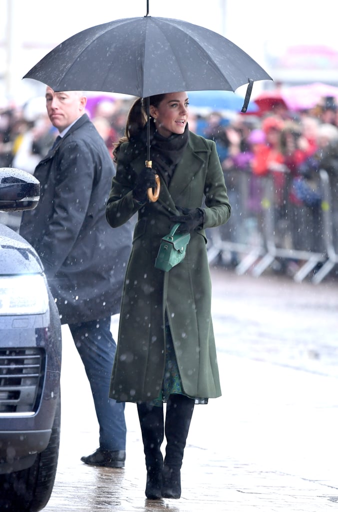 Kate Middleton's Green Sportmax Coat Blackpool March 2019