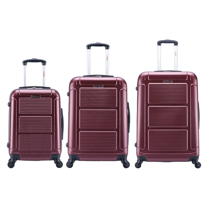 InUSA Pilot 3Piece Hardside Spinner Luggage Set in Wine Best Luggage