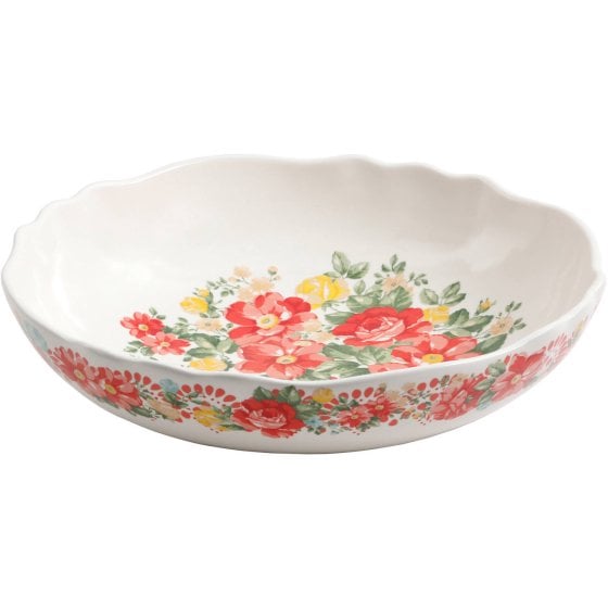 Vintage Floral Five-Piece Pasta Bowl Set