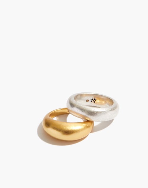 Madewell Chunky Dome Ring Set