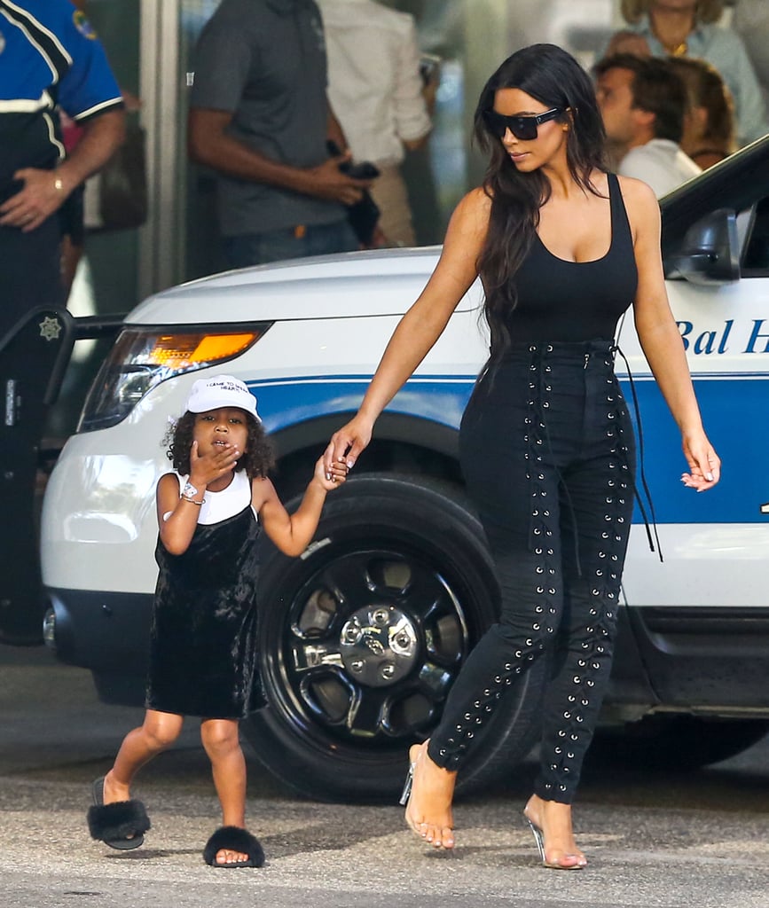 Kim Kardashian and North West Out in Florida September 2016