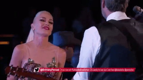 Gwen Stefani and Blake Shelton Eye Contact While Singing