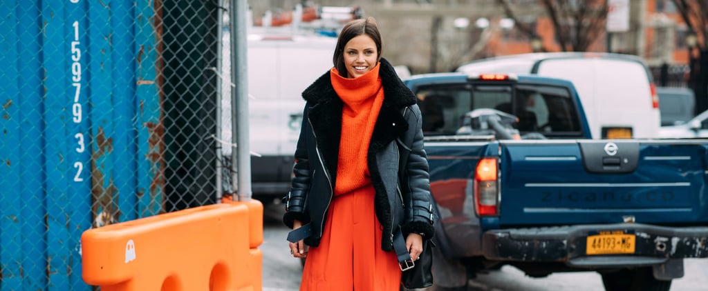 Red Sweaters at Fashion Week Fall 2018