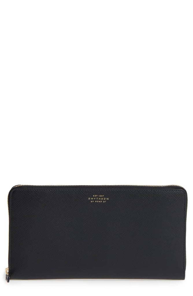 Smythson Panama Calfskin Leather Travel Wallet & Passport Case