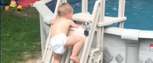 Video of a Boy Breaking Into a Locked Pool