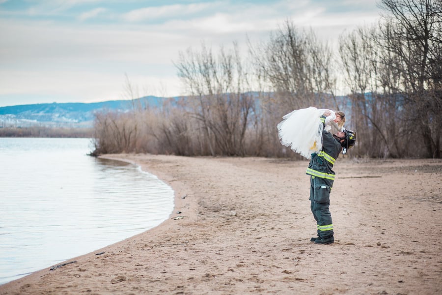 Father and Daughter Firefighter Photo Shoot