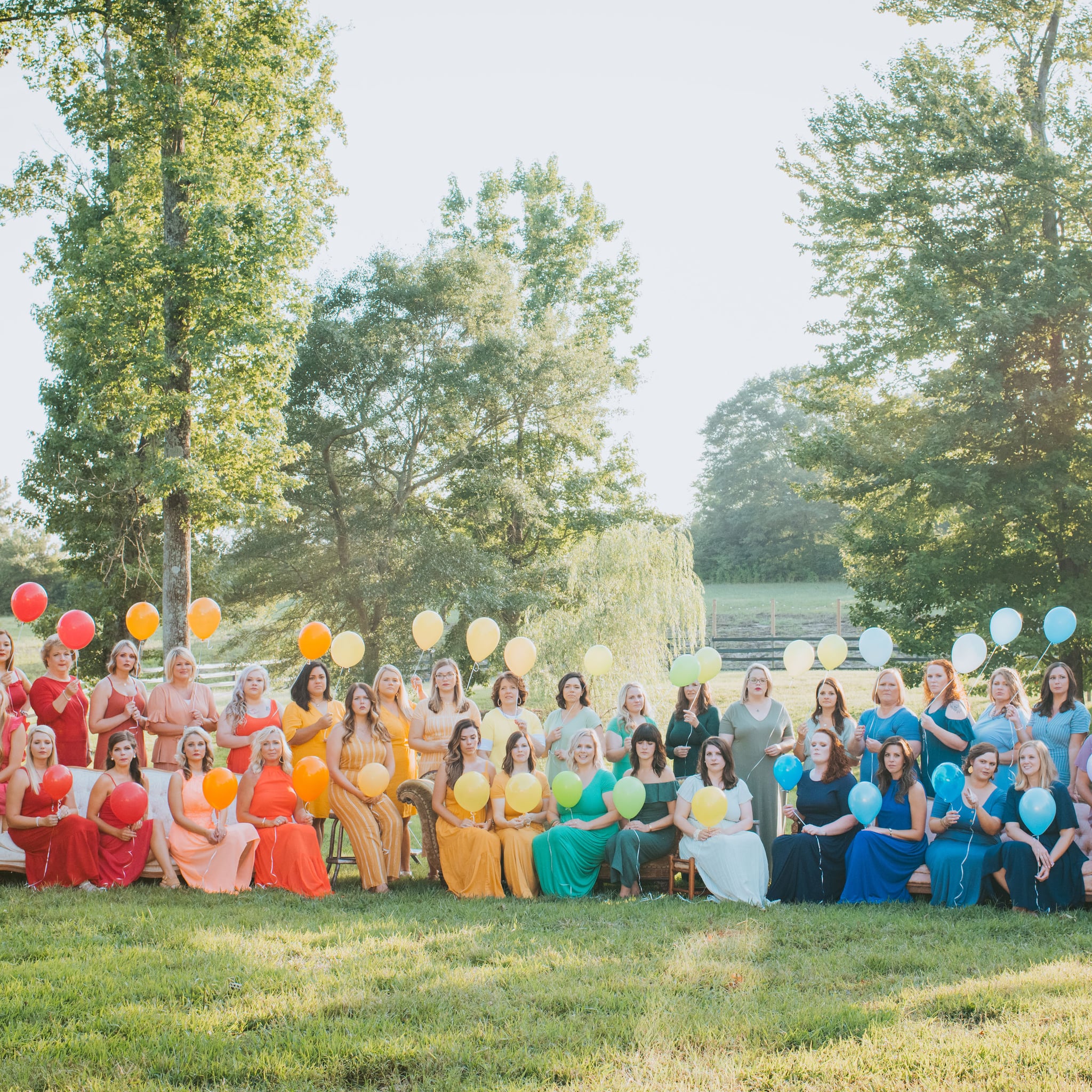 Rainbow Baby Photo Shoot Brings Together Dozens Of Women