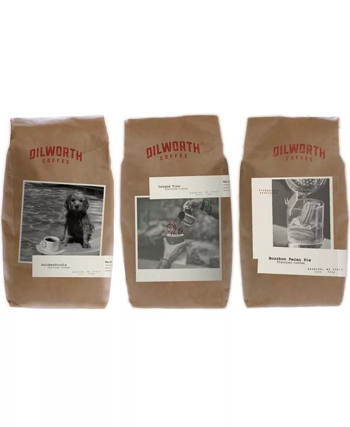 Dilworth Coffee Ground Coffee, Premium Flavored Variety Coffee Bundle