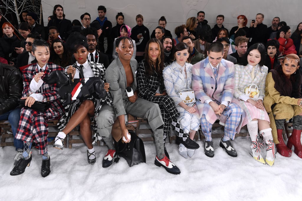 Maisie Williams and Reuben Selby Matching Thom Browne Suits