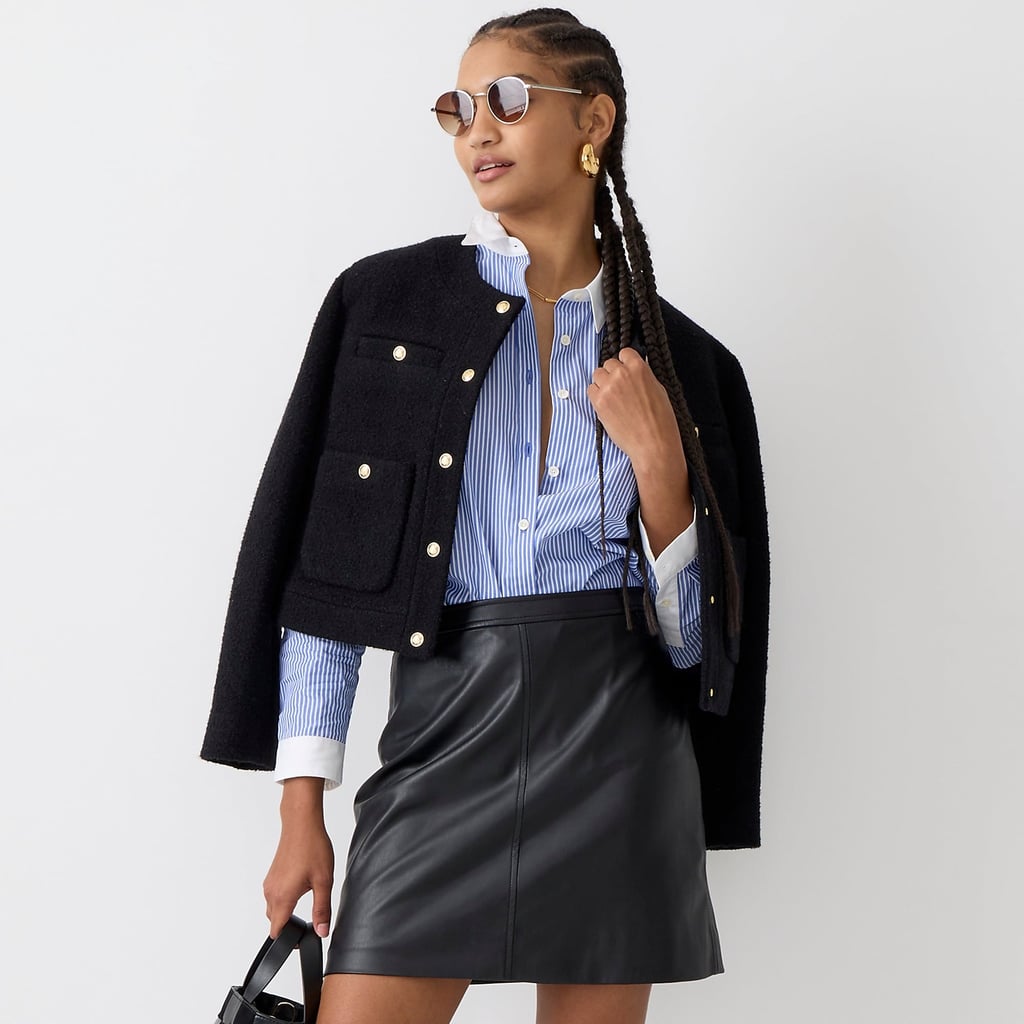 Similar: J.Crew Faux-Leather Mini Skirt ($128)