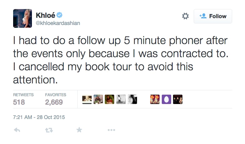 Khloe Kardashian Tweets About New Interview on Lamar Odom