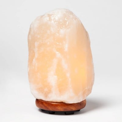 Himalayan Glow Quartz Table Lamp White