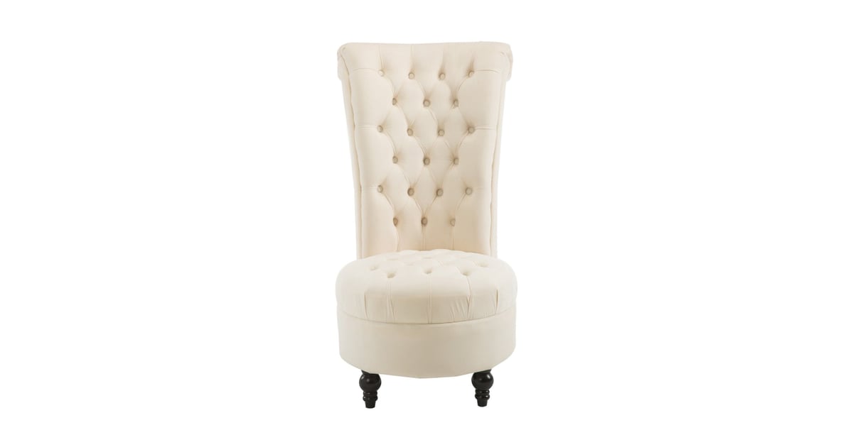 Retro High Back Armless Chair Best Affordable Hollywood Glam