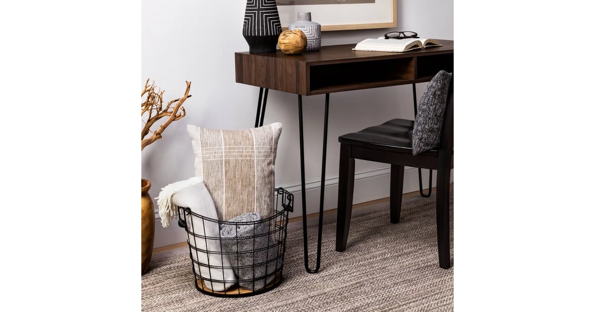 Blanket Storage Basket Threshold Metal Wire Round Basket 26 Blanket