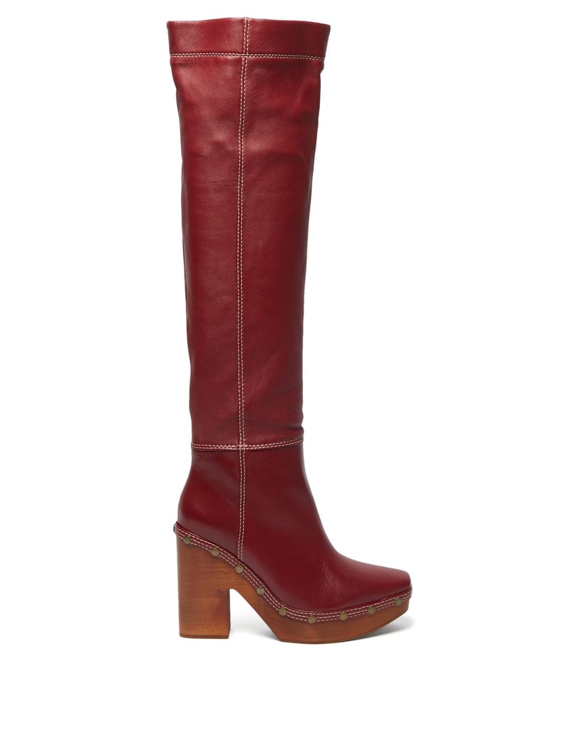 Jacquemus Sabots Leather Over-the-Knee Boots