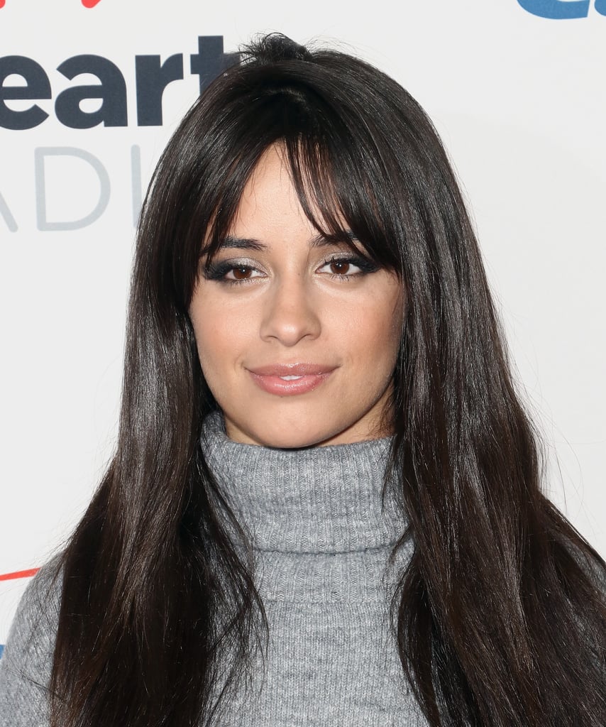 Celebrities With Bangs Camila Cabello With Long Curtain Bangs 45 Best Celebrity Bangs In