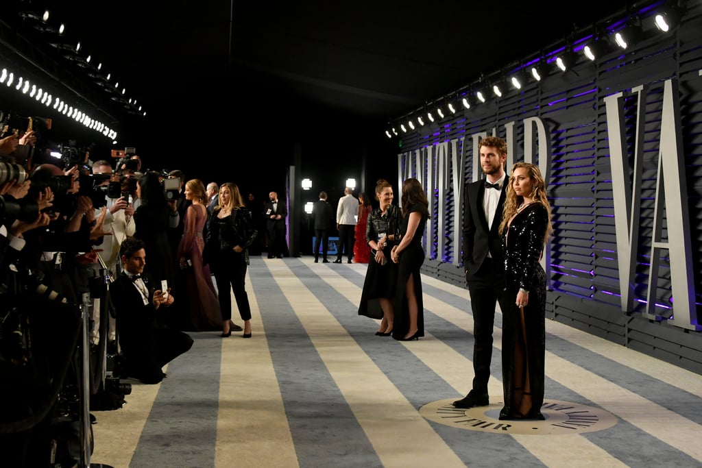 麦莉·赛勒斯和利亚姆·海默在2019年奥斯卡。颁奖典礼后