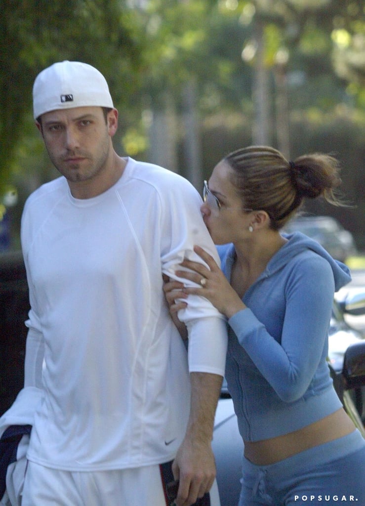 Jennifer Lopez and Ben Affleck Velour Tracksuit Outfit 2003