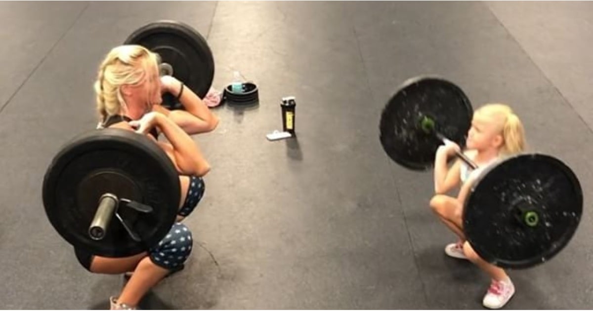 Mother and Daughter Lifting Weights Together on Instagram POPSUGAR