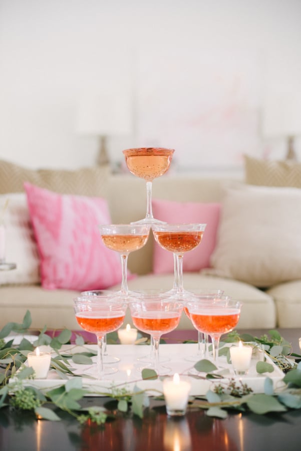 Toast with pink Champagne to add some festive flair.