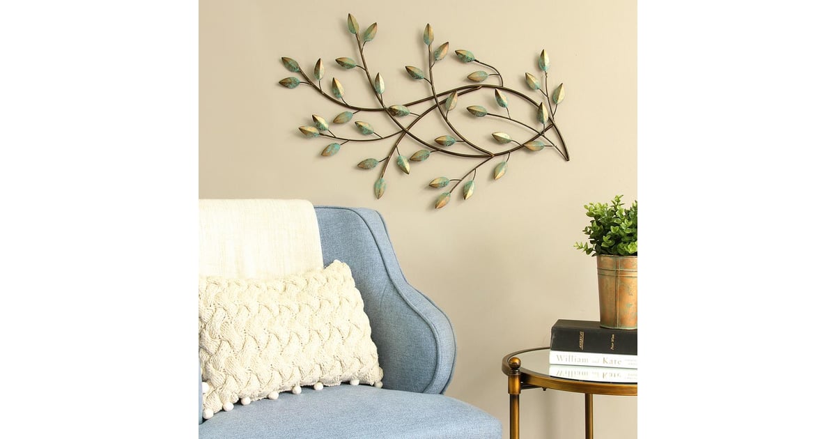 Stratton Home Decor Patina Blowing Leaves Metal Wall Decor Wall Art