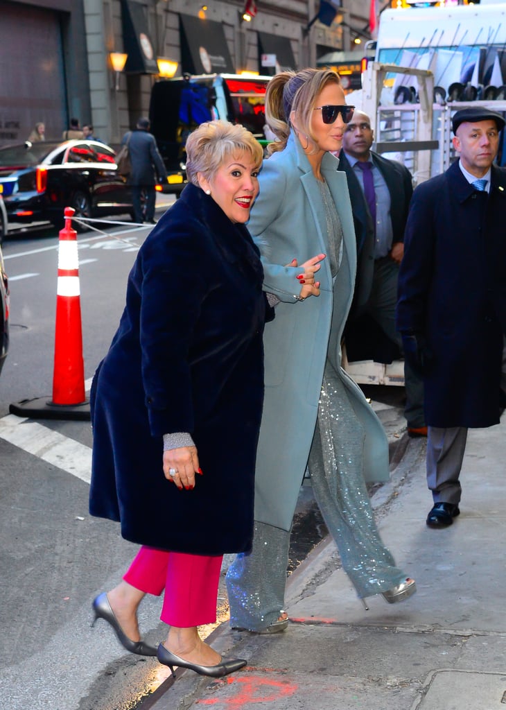 Jennifer Lopez's Blue Sparkly Jumpsuit 2018