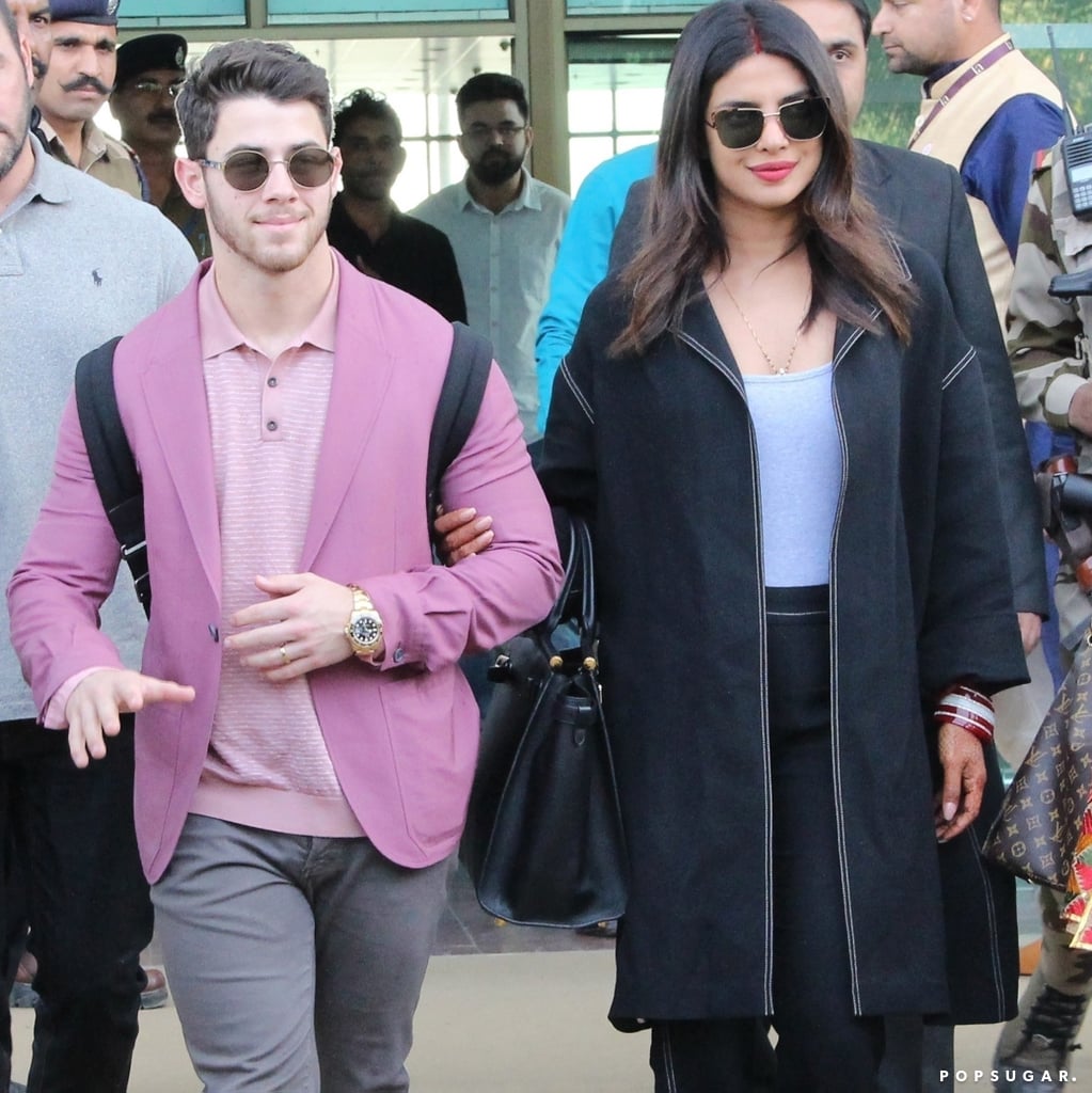 Priyanka Chopra's Denim Suit With Nick Jonas