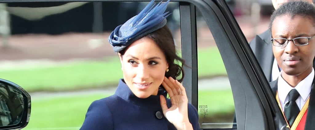 Meghan Markle's Hat Might Be Deep Navy Blue, but Damn, She Wears It Like a Rock Star