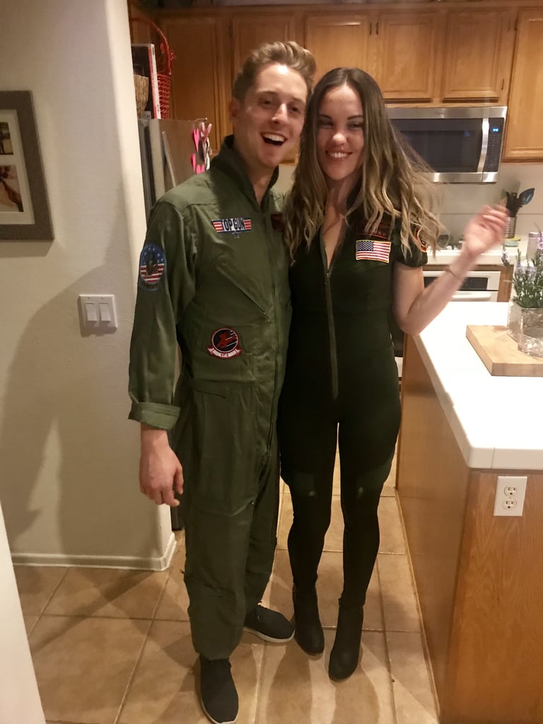 Goose And Maverick From Top Gun Homemade Halloween Couples Costumes 2020 Popsugar Love