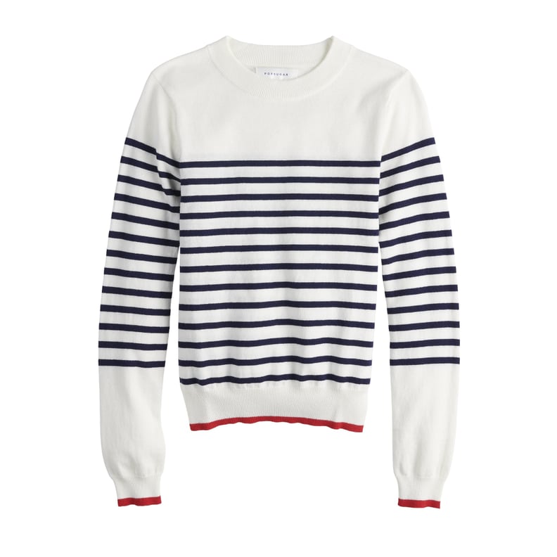 Bracelet Sleeve Sweater in Americana Stripe