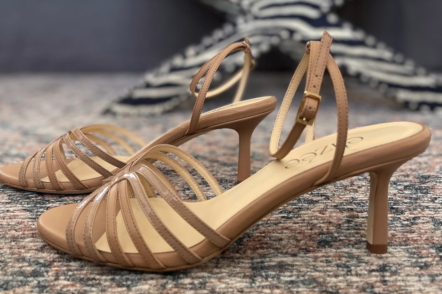 Beige heeled sandals