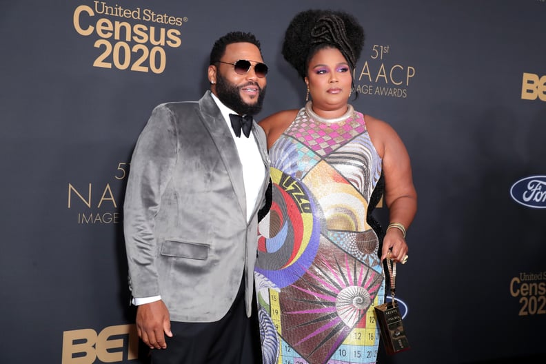 Anthony Anderson and Lizzo at the 2020 NAACP Image Awards