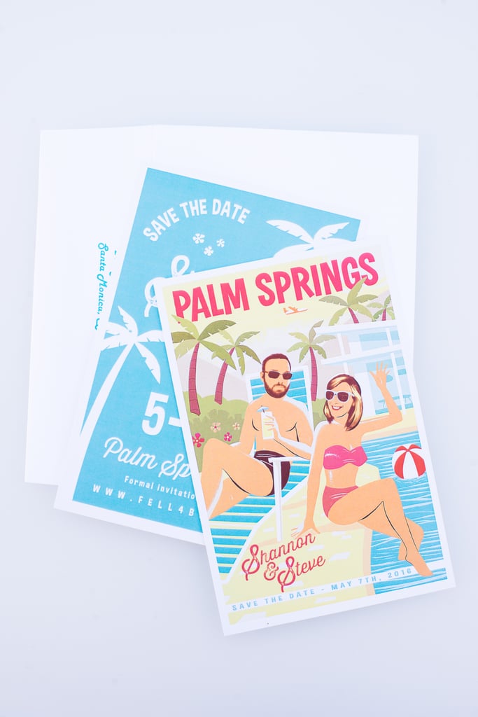 Retro Palm Springs Engagement Photos