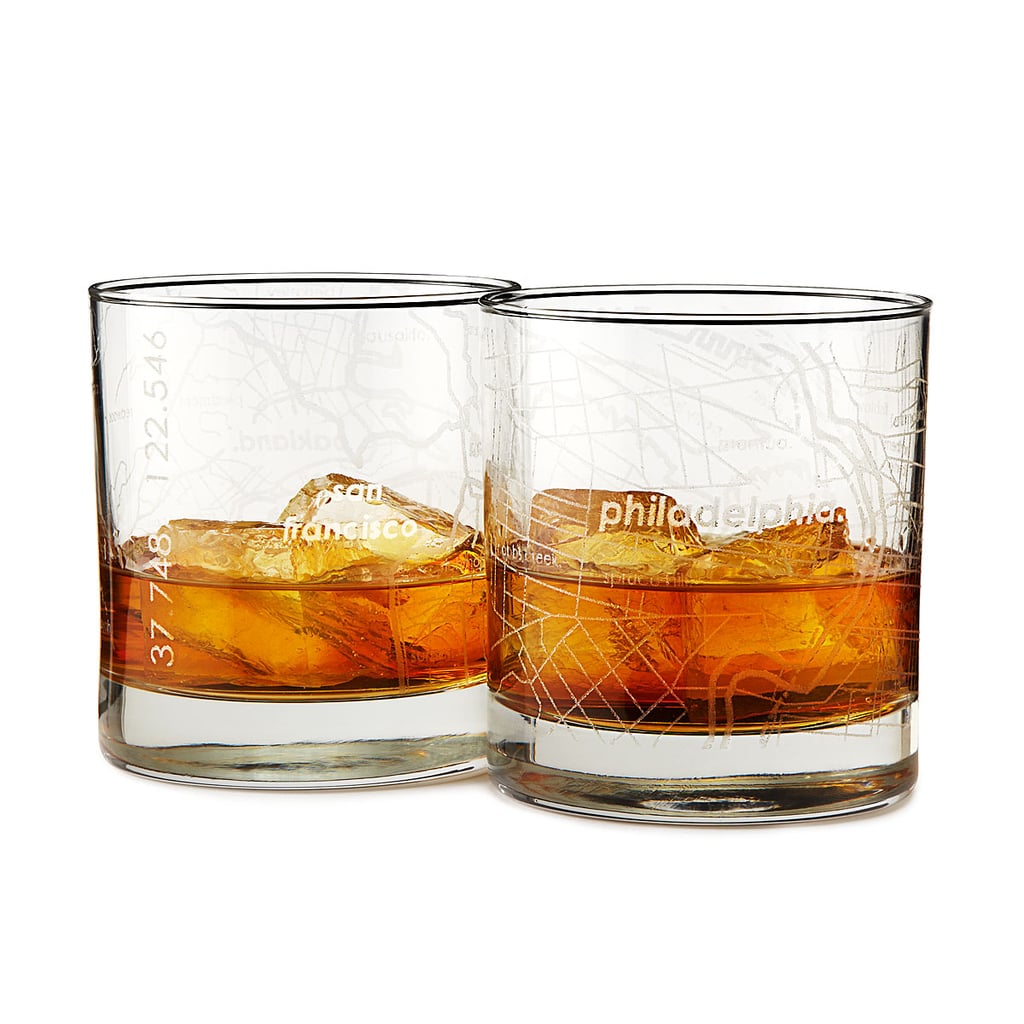 Pay homage to Dad's favorite city by ordering him a city-map glass ($13).