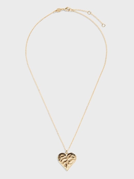 Banana Republic Hammered Heart Necklace